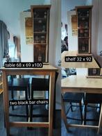 IKEA bar table or dinner table with stools, Huis en Inrichting, Tafels | Eettafels, Ophalen, Gebruikt, 50 tot 100 cm, Vierkant