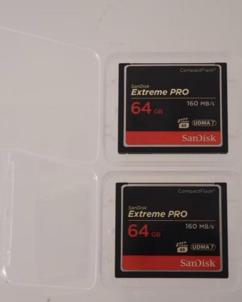 CF Compact flash 64gb Sandisk Extreme PRO 160 mb/s, Audio, Tv en Foto, Fotografie | Geheugenkaarten, Zo goed als nieuw, Compact Flash (CF)