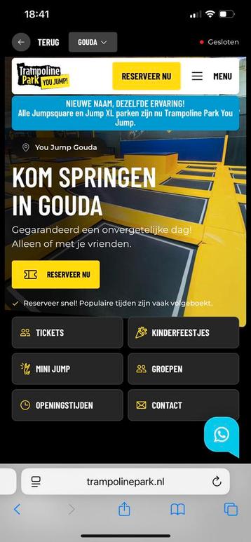 Jumpsquare nu you jump 3 toegangskaarten 120 minuten beschikbaar voor biedingen
