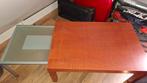 Uitschuifbare salontafel kersen fineer, Ophalen, 100 tot 150 cm, 50 tot 100 cm, Zo goed als nieuw