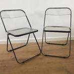 2 Castelli Plia klapstoelen stoel design vintage, Huis en Inrichting, Stoelen, Gebruikt, Zwart, Ophalen