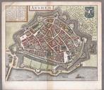 Arnhem Plattegrond Guicciardini 1660 Ingekleurd Kopergravure, Antiek en Kunst, Ophalen of Verzenden
