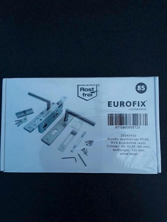 Deurbeslag rvs deurslot set, Doe-het-zelf en Verbouw, Hang- en Sluitwerk, Nieuw, Slot, Rvs, Ophalen of Verzenden