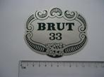 sticker BRUT 33 Faberge parfum aftershave barry sheene, Verzamelen, Stickers, Verzenden