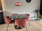 Complete eethoek inclusief stoelen en bijbehorende lamp., Huis en Inrichting, Tafels | Eettafels, Ophalen, Rond, Zo goed als nieuw