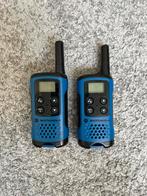 Motorola TLKR T41 walkie talkies (set), Ophalen of Verzenden, Zo goed als nieuw, Portofoon of Walkie-talkie, Met broekklem
