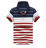 Blauwe rode gestreepte heren polo shirt mannen nette casual, Verzenden, Nieuw