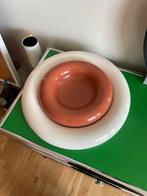 Keramische Design Schaal - Terracotta & Wit, Ophalen