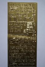 6 st. Sierstickers vakantiefiguren goudkleur 8631, Hobby en Vrije tijd, Kaarten | Zelf maken, Verzenden, Nieuw, Overige thema's