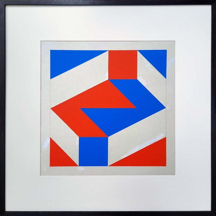 Compositie [unicum] -  Kunstenaar: Georg Ruyter, Antiek en Kunst, Kunst | Schilderijen | Modern, Ophalen