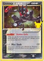 Greninja Celebrations Foil Pokémon Kaart, Ophalen of Verzenden, Zo goed als nieuw, Losse kaart, Foil