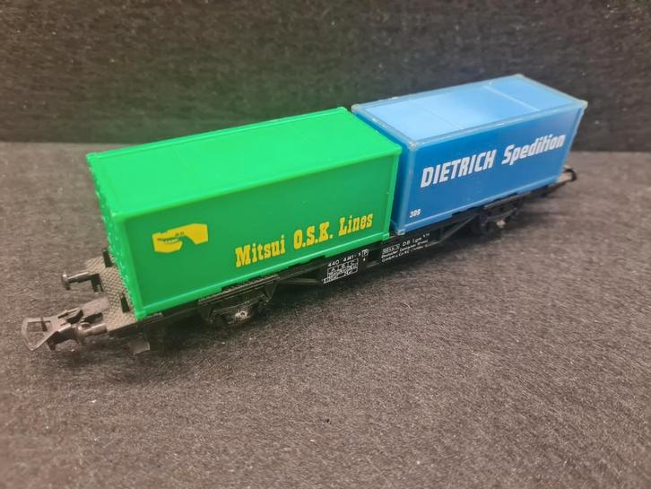Faller AMS Containerwagon - Märklin koppelingen, Hobby en Vrije tijd, Modeltreinen | H0, Gebruikt, Wagon, Gelijkstroom of Wisselstroom