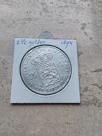 rijksdaalder 1874 zwaard 2,5 gulden 2 1/2, Postzegels en Munten, Munten | Nederland, Koning Willem III, Zilver, Ophalen of Verzenden