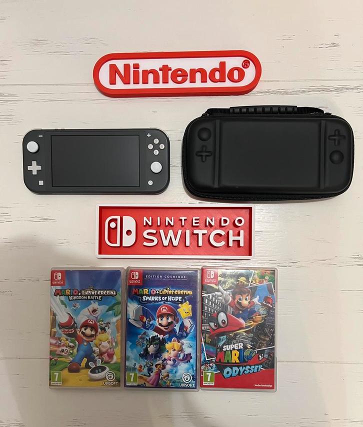 Nintendo Switch Lite grijs incl 3 topgames, Spelcomputers en Games, Spelcomputers | Nintendo Switch Lite, Zo goed als nieuw, Grijs