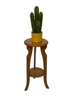 Vintage Plantentafeltje Bijzettafeltje in licht Eiken, Minder dan 55 cm, Gebruikt, Vintage, 60 cm of meer