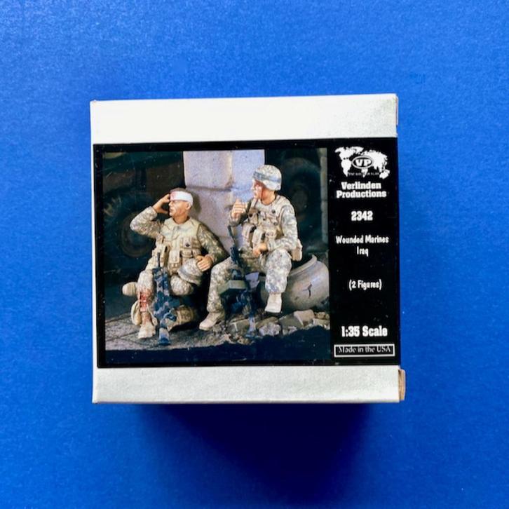 Verlinden	2342	Wounded Marines Iraq	1/35	Resin, Hobby en Vrije tijd, Modelbouw | Figuren en Diorama's, Nieuw, 1:35 tot 1:50, Ophalen of Verzenden