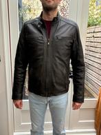 Mooie lederen stoer jack (herfst/winter), Bruin, Maat 48/50 (M), AIM, Ophalen of Verzenden