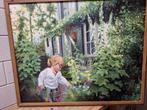 Meisje in de bloementuin in Eemdijk, Antiek en Kunst, Ophalen of Verzenden