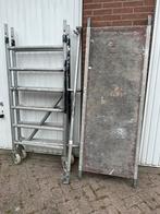 Layher | alu kamersteiger | rolsteiger | 180 x 75 WH 3 meter, Doe-het-zelf en Verbouw, Ophalen, Gebruikt, Rolsteiger of Kamersteiger