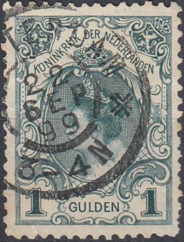 Nederland - 1898 - Inhuldigingszegel Koningin Wilhelmina, Postzegels en Munten, Postzegels | Nederland, Gestempeld, T/m 1940, Verzenden