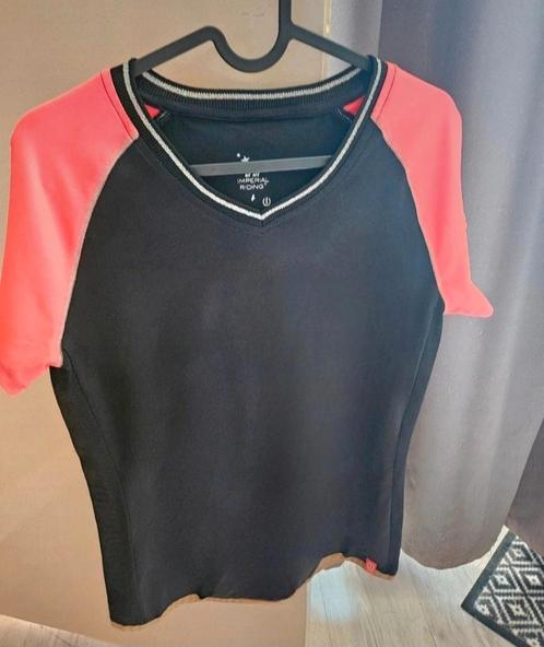 NIEUW Zwart/Koraal Imperial Riding paardrij t-shirt, maat M, Dieren en Toebehoren, Paardrijkleding, Nieuw, Dames, Bovenkleding