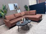 ZGAN Moderne Cognac Hoekbank - 260 x 215, Ophalen, 250 tot 300 cm, -, -