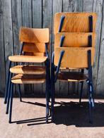 Elbe robuuste schoolstoelen uit de jaren 70 / + 200 stuks, Vijf, Zes of meer stoelen, Blauw, Metaal, Gebruikt