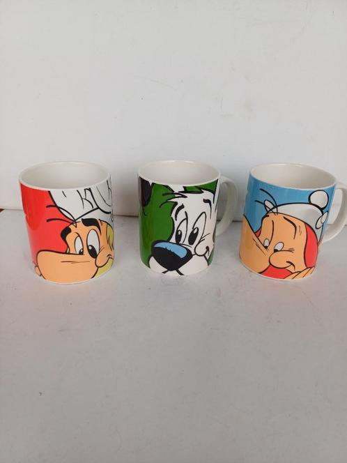 Asterix set van 3 bekers (mokken) Asterix Obelix en Idefix, Verzamelen, Stripfiguren, Nieuw, Beeldje of Figuurtje, Asterix en Obelix