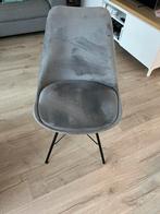 4 Kick collection Kuipstoelen Velvet Grijs, Zwart Onderstel, Huis en Inrichting, Stoelen, Ophalen, Zo goed als nieuw, Vier, Stof
