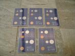 5 FDC jaarsets Nederland 1982 t/m 1986, Postzegels en Munten, Munten | Nederland, Ophalen of Verzenden, Koningin Beatrix, Overige waardes