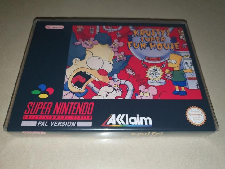 Krusty's Super Fun House SNES Game Case, Spelcomputers en Games, Games | Nintendo Super NES, Zo goed als nieuw, Verzenden
