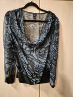 Eksept zwarte top met waterval hals, maat L, Zwart, Ophalen of Verzenden, Zo goed als nieuw, Lange mouw