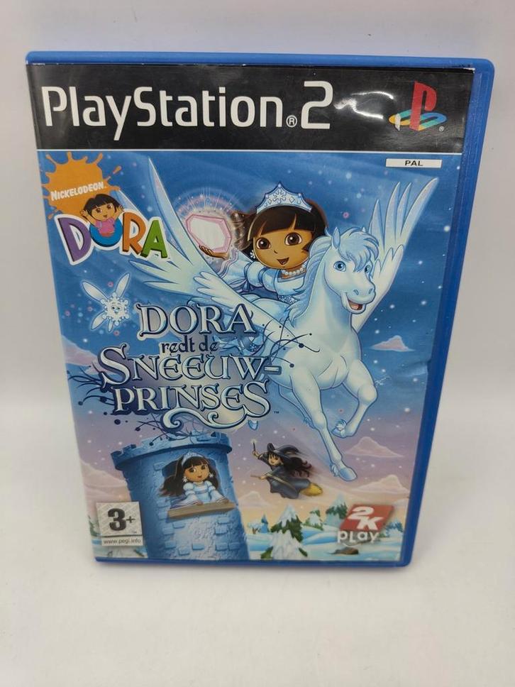 Dora redt de Sneeuwprinses PS2, Spelcomputers en Games, Games | Sony PlayStation 2, Zo goed als nieuw, Racen en Vliegen, 1 speler