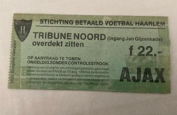 Oud kaartje Haarlem-Ajax (1986/1987) beschikbaar voor biedingen