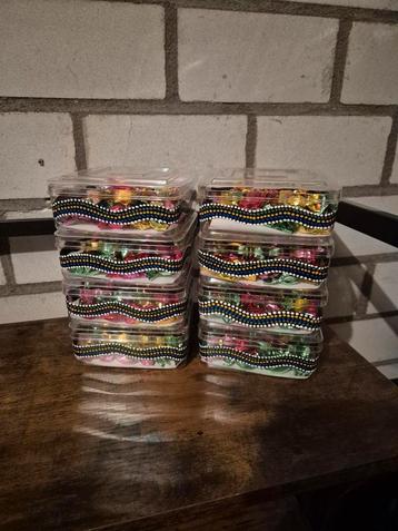 Aboriginal handpainted - 8 stuks - inclusief inhoud beschikbaar voor biedingen