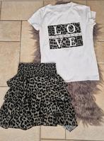 Dames twee delige set S, Kleding | Dames, Wit, Ophalen of Verzenden, Zo goed als nieuw, Korte mouw