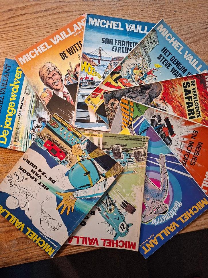 Michel Vaillant stapel 9x Jean Graton ook los te koop, ruil, Boeken, Stripboeken, Gelezen, Meerdere stripboeken, Ophalen of Verzenden