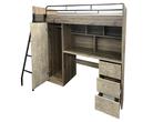 Bart hoogslaper met bureau en kast - 90x200 - Eikenkleur