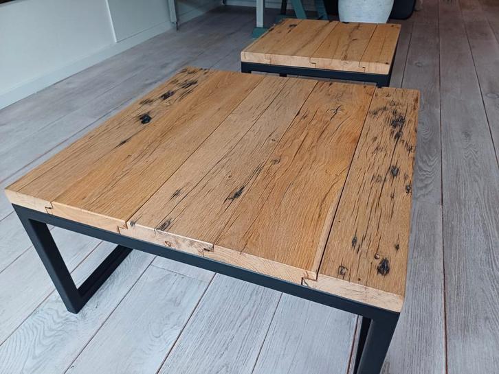 Set salontafel met bijzettafeltje, Huis en Inrichting, Tafels | Eettafels, Zo goed als nieuw, 50 tot 100 cm, 50 tot 100 cm, Ophalen
