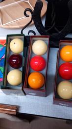 Vintage Biljartballen Set in Doos, Ophalen of Verzenden, Gebruikt, Keu of Ballen