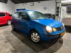 Volkswagen Polo 1.2 47KW 2002 Blauw NIEUWE APK!!!, Stof, 64 pk, Zwart, Blauw