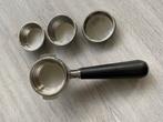 58mm Portafilter - Dubbele Tuit - Espresso, Gebruikt, Espresso apparaat, Gemalen koffie, Ophalen of Verzenden