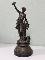 Zeldzaam antiek beeld “Commerce” Charles Octave Levy 1820-99, Antiek en Kunst, Ophalen of Verzenden