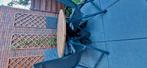 Tuinset 4 stoelen/teakhouten blad, Tuin en Terras, Ophalen, Teakhout