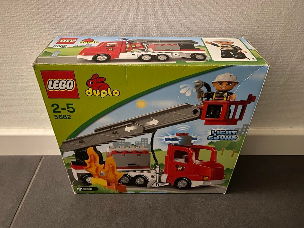 Lego Duplo 5682 Brandweerwagen met Licht en Geluid, Ophalen of Verzenden, Gebruikt, Complete set, Duplo