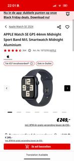 Apple Watch 44mm & 40mm met Milanese Loop, Gebruikt, Hartslag, Zwart, IOS