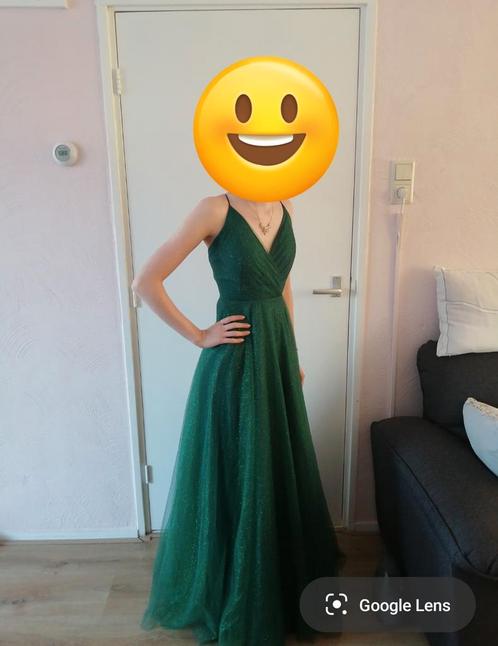 Gala jurk, Kleding | Dames, Gelegenheidskleding, Zo goed als nieuw, Galajurk, Maat 34 (XS) of kleiner, Groen, Ophalen of Verzenden