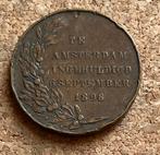 Penning - Ned. Inhuldiging van Wilhelmina te Amsterdam 1898, Postzegels en Munten, Ophalen of Verzenden, Overige materialen, Nederland