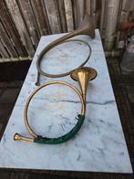 Oude Jachthoorns - Decoratief, Muziek en Instrumenten, Blaasinstrumenten | Hoorns, Ophalen of Verzenden, Gebruikt, Overige typen