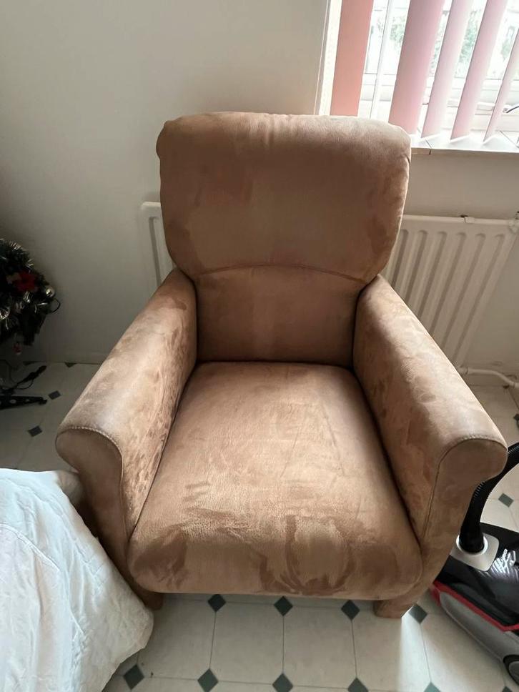 Comfortabele fauteuil 2 stuks., Huis en Inrichting, Fauteuils, Gebruikt, Leer, 75 tot 100 cm, Minder dan 75 cm, Ophalen